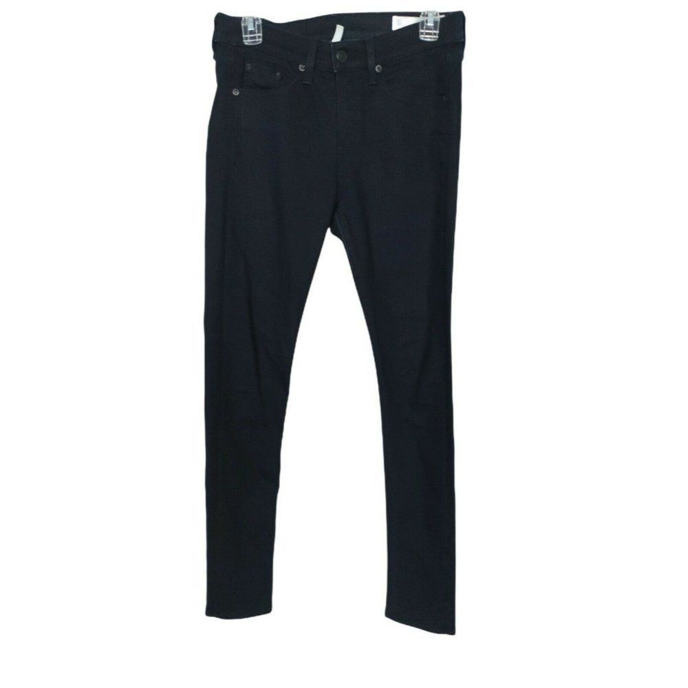 Rag & Bone High Rise Skinny High Rise Jeans Size 27 Dark Blue Stretch Denim